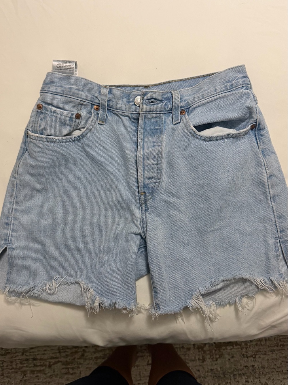 Light Blue Denim Cutoff Shorts